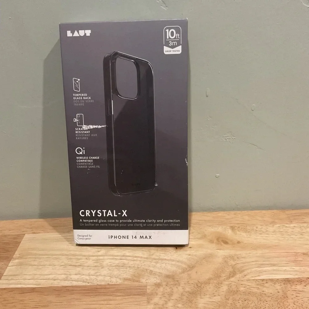 LAUT Crystal-X IPhone MAX 14 phone case. Tempered glass. Drop tested. NEW in box